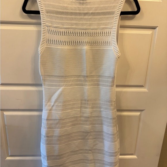 Bebe White Ribbed Sheath Mini Dress - Picture 4 of 4